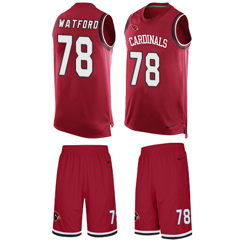 Men's Limited Earl Watford Nike Jersey Red - #78 Tank Top Suit NFL Arizona Cardinals